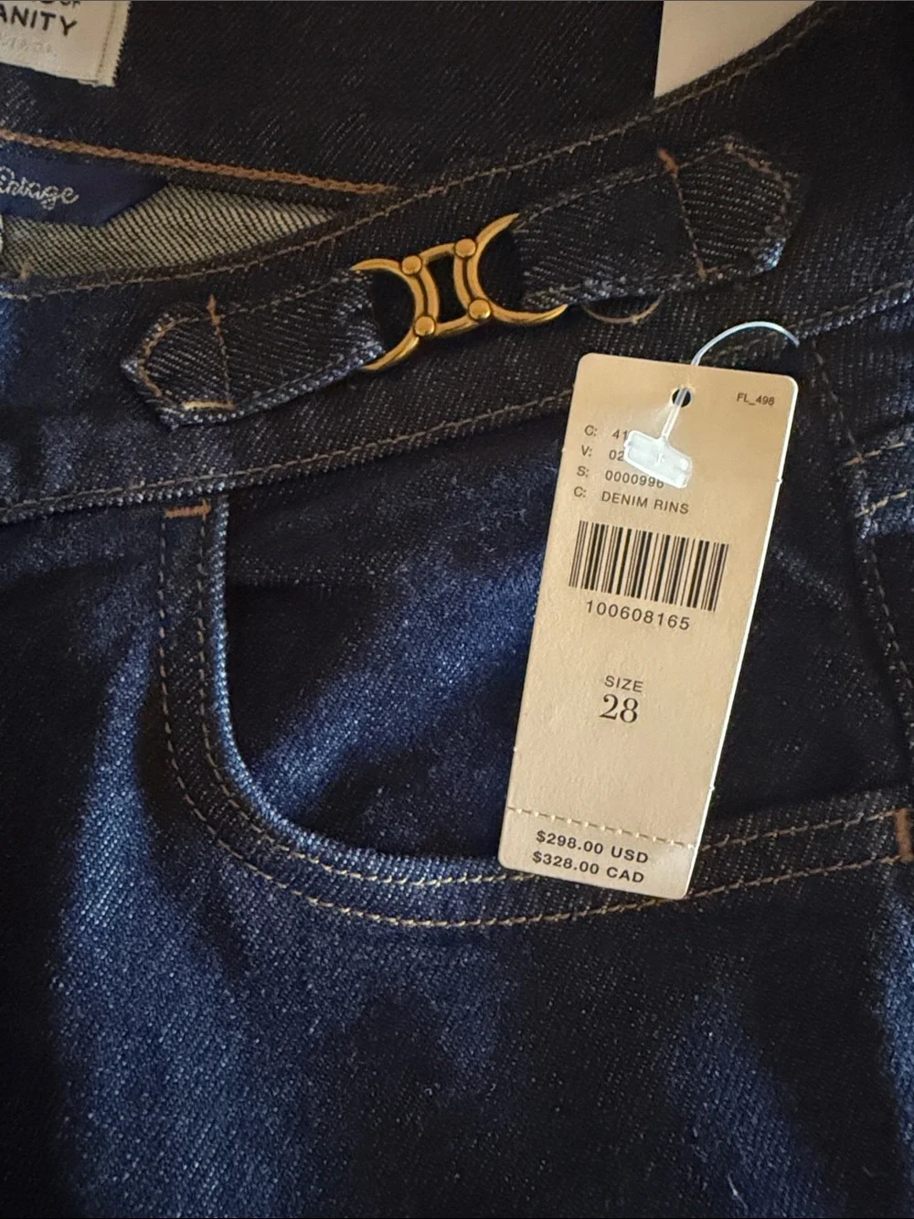 NWT CITIZENS OF HUMANITY KIMBERLY PATCH POCKET HIGH-RISE FLARE JEANS SIZE 28